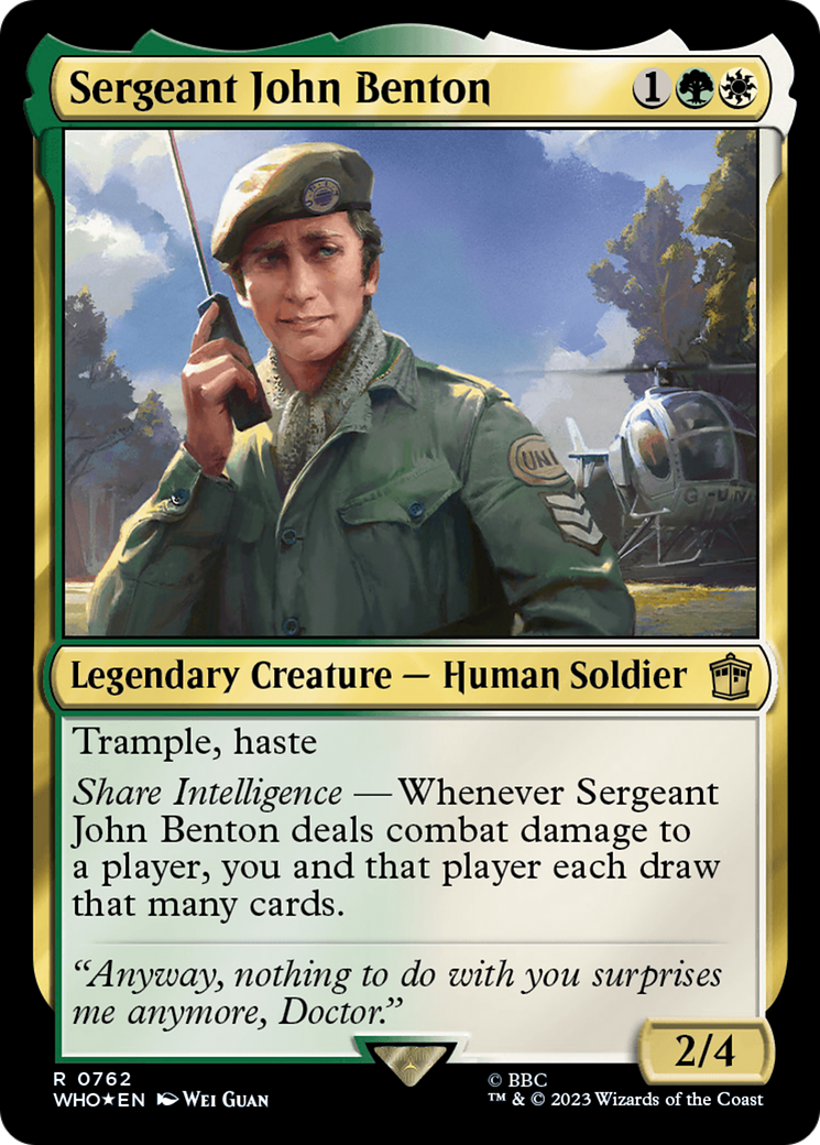 Sergeant John Benton (Surge Foil) [Doctor Who] | Impulse Games and Hobbies