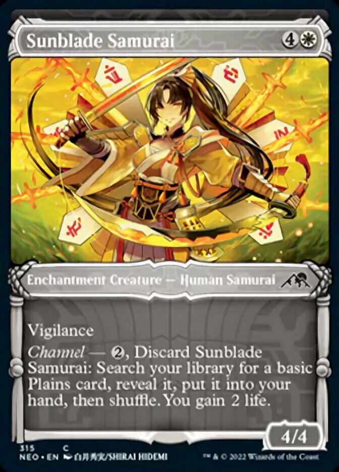 Sunblade Samurai (Showcase Samurai) [Kamigawa: Neon Dynasty] | Impulse Games and Hobbies