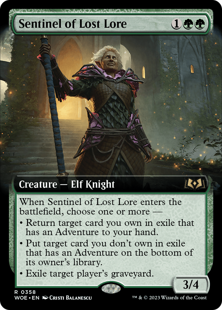 Sentinel of Lost Lore (Extended Art) [Wilds of Eldraine] | Impulse Games and Hobbies