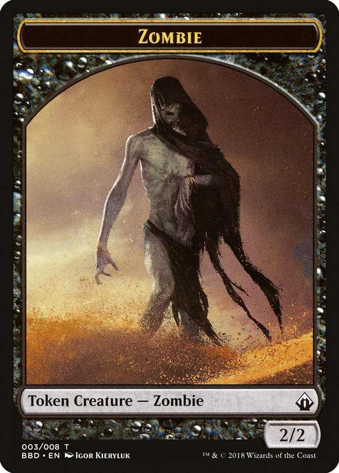 Zombie Token [Battlebond Tokens] | Impulse Games and Hobbies