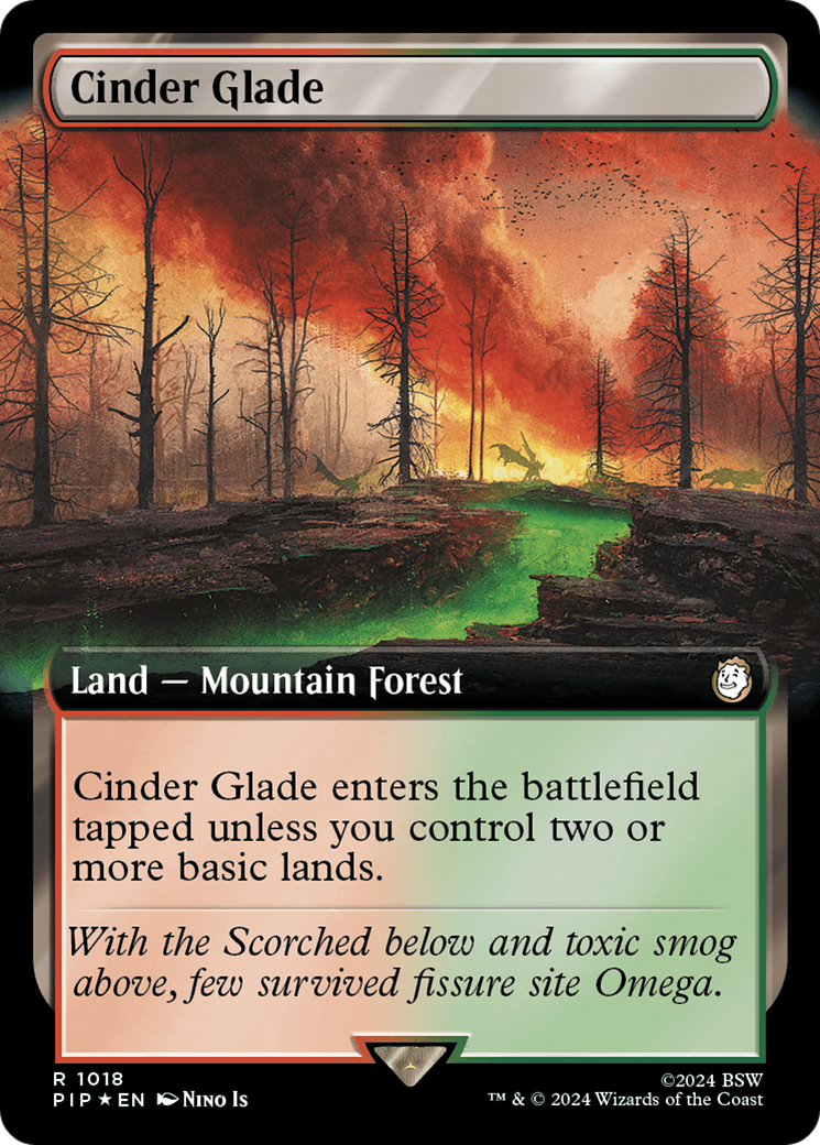 Cinder Glade (Extended Art) (Surge Foil) [Fallout] | Impulse Games and Hobbies