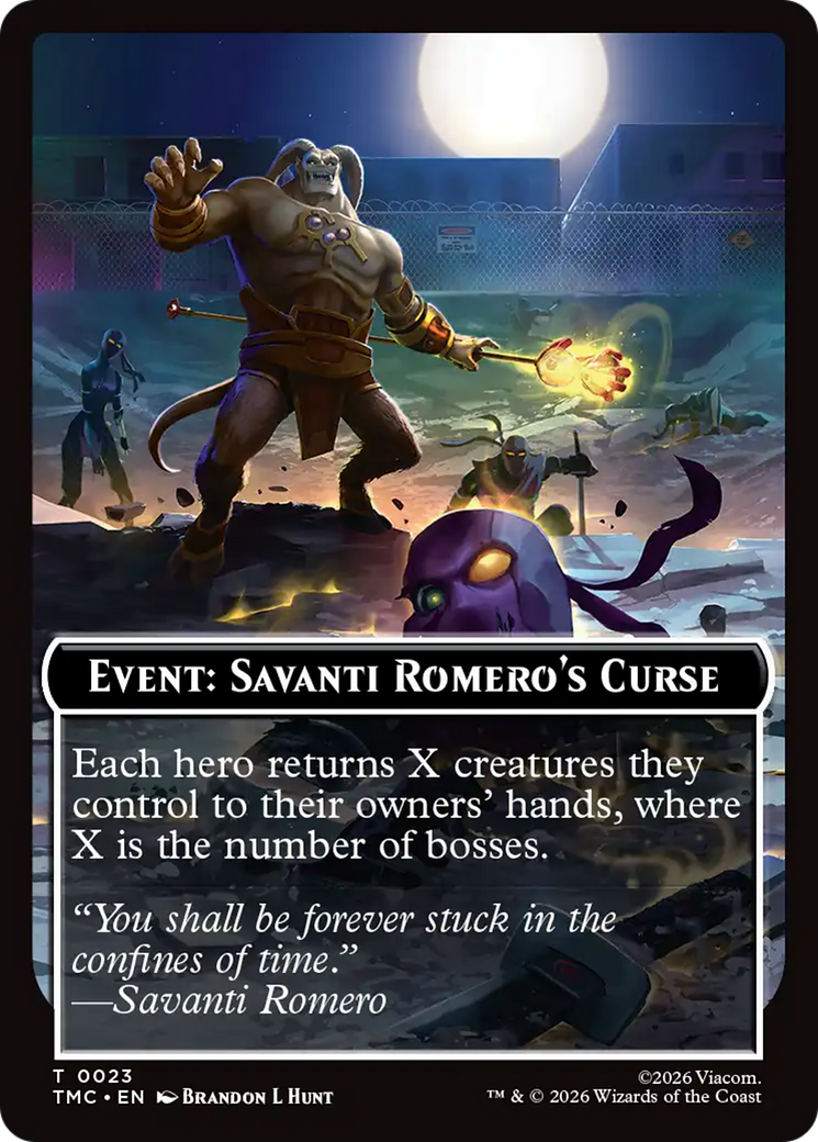 Event: Savanti Romero's Curse [Teenage Mutant Ninja Turtles Commander Tokens] | Impulse Games and Hobbies