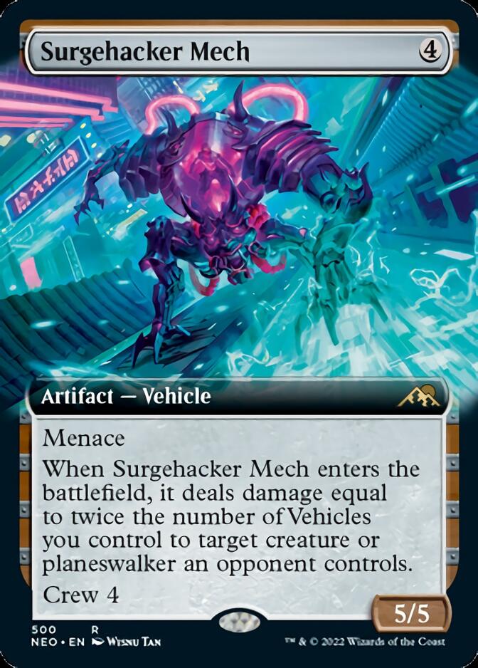 Surgehacker Mech (Extended Art) [Kamigawa: Neon Dynasty] | Impulse Games and Hobbies