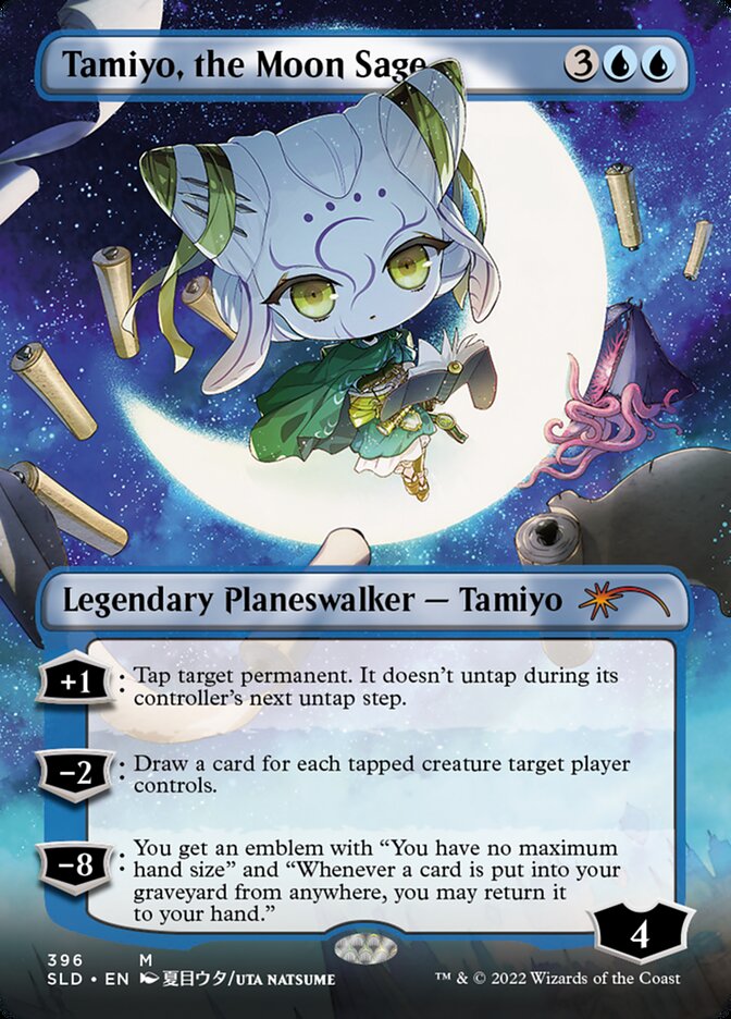 Tamiyo, the Moon Sage (Borderless) [Secret Lair Drop Series] | Impulse Games and Hobbies
