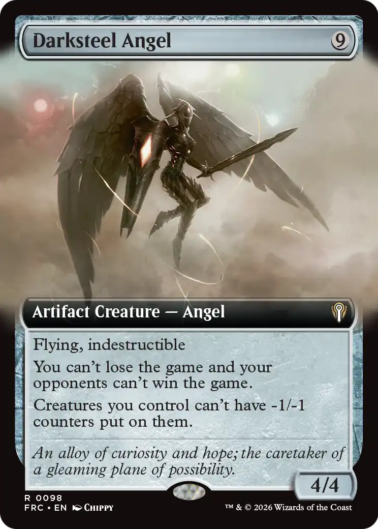 Darksteel Angel (Extended Art) [Reality Fracture Commander] | Impulse Games and Hobbies