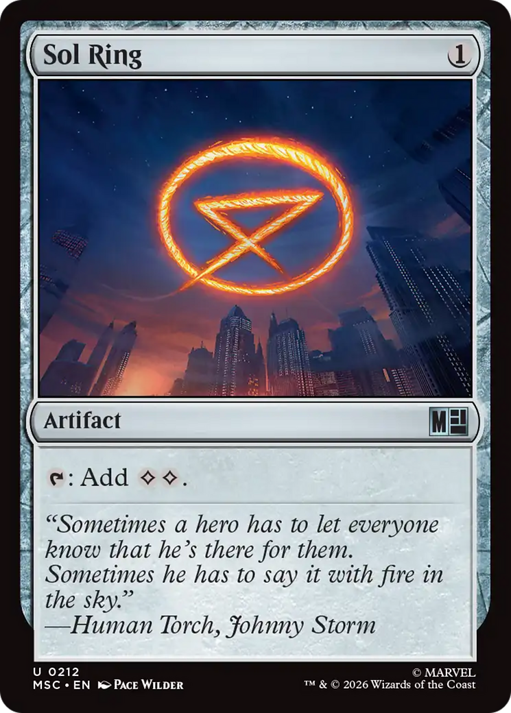 Sol Ring (0212) (Surge Foil) [Marvel Super Heroes Commander] | Impulse Games and Hobbies
