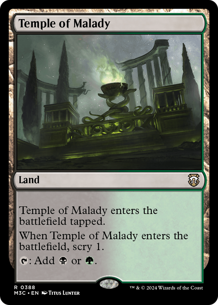 Temple of Malady (Ripple Foil) [Modern Horizons 3 Commander] | Impulse Games and Hobbies