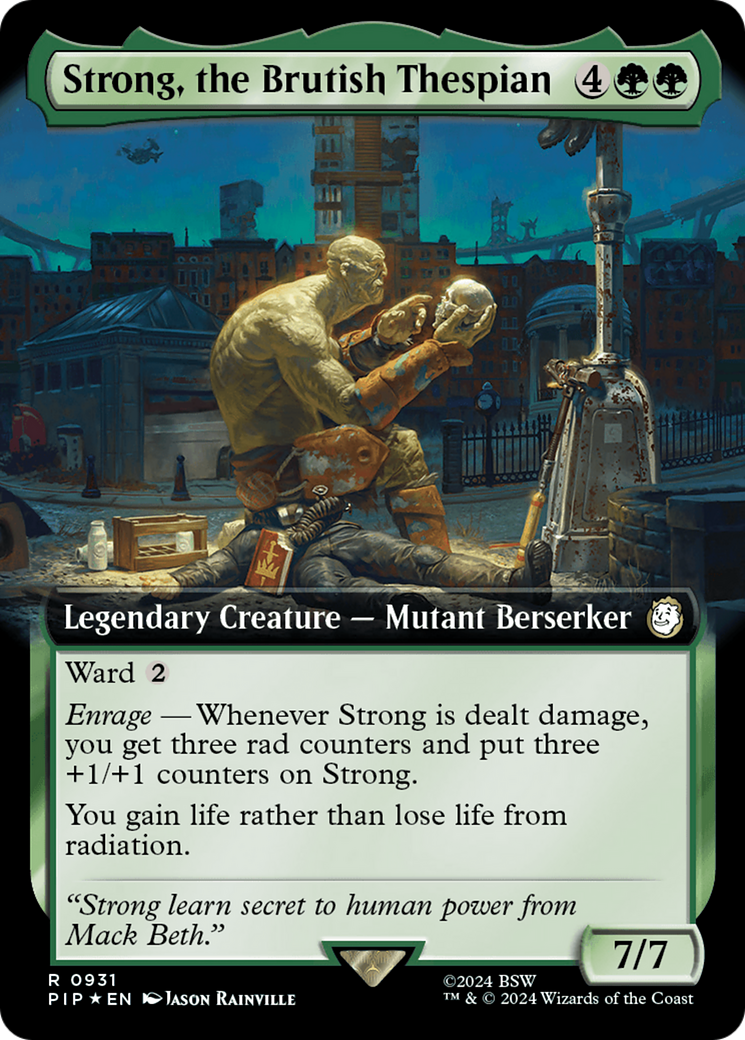 Strong, the Brutish Thespian (Extended Art) (Surge Foil) [Fallout] | Impulse Games and Hobbies