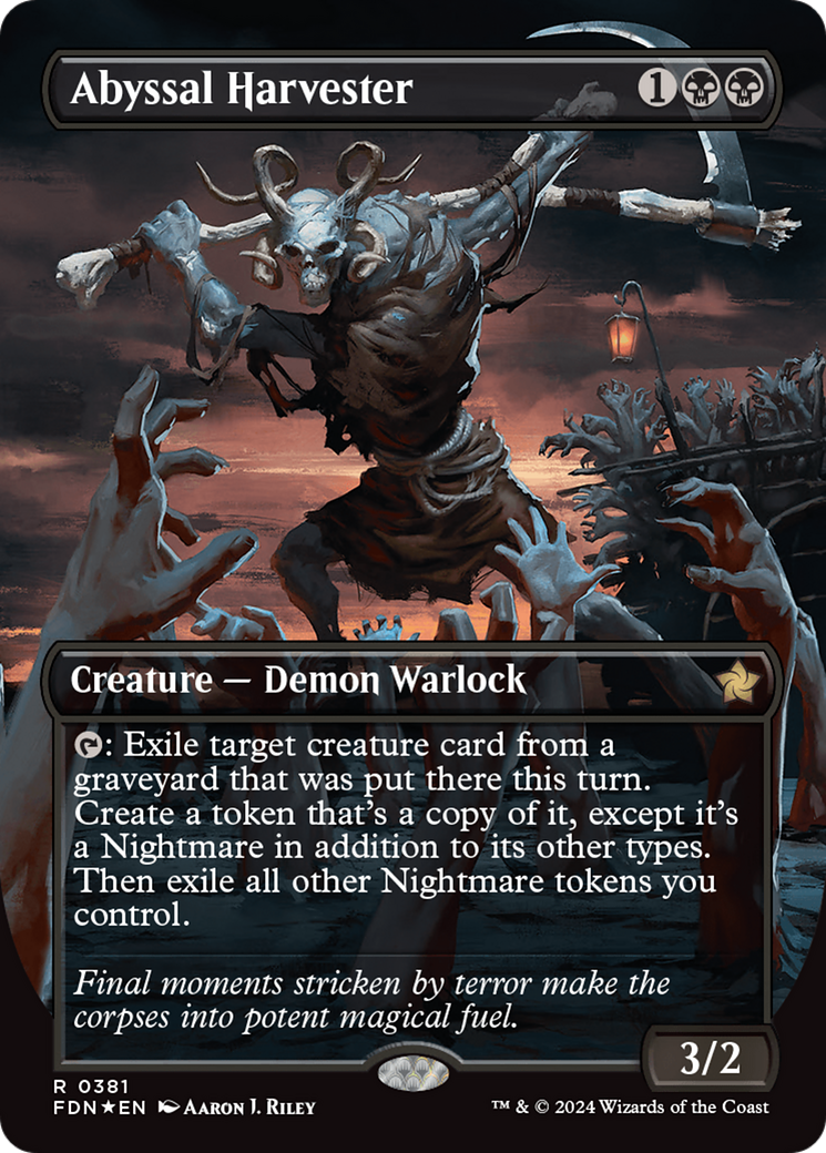 Abyssal Harvester (Borderless) (Mana Foil) [Foundations] | Impulse Games and Hobbies
