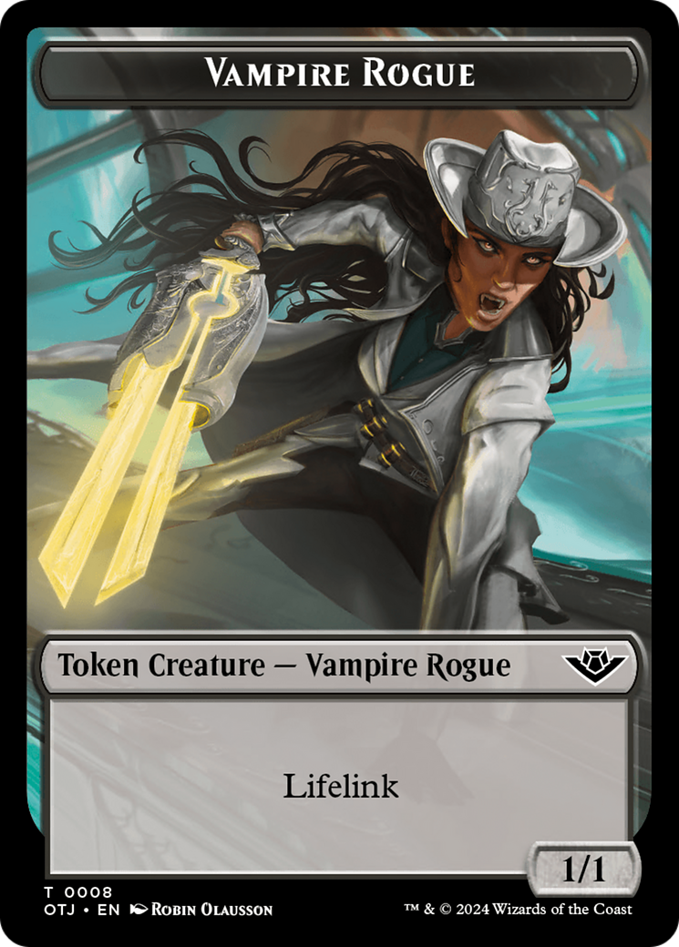 Vampire Rogue Token [Outlaws of Thunder Junction Tokens] | Impulse Games and Hobbies