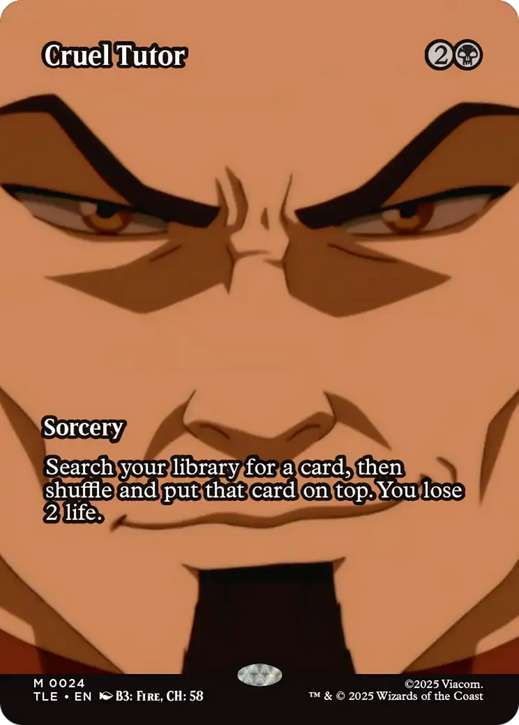 Cruel Tutor (Borderless) [Avatar: The Last Airbender: Eternal-Legal] | Impulse Games and Hobbies