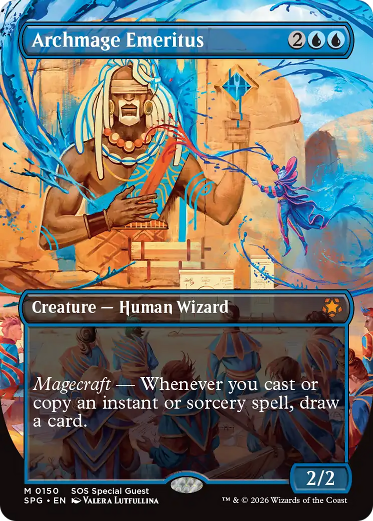 Archmage Emeritus (Borderless) [Secrets of Strixhaven Special Guests] | Impulse Games and Hobbies