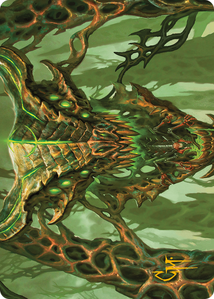 Colossal Dreadmask Art Card (Gold-Stamped Signature) [Modern Horizons 3 Art Series] | Impulse Games and Hobbies