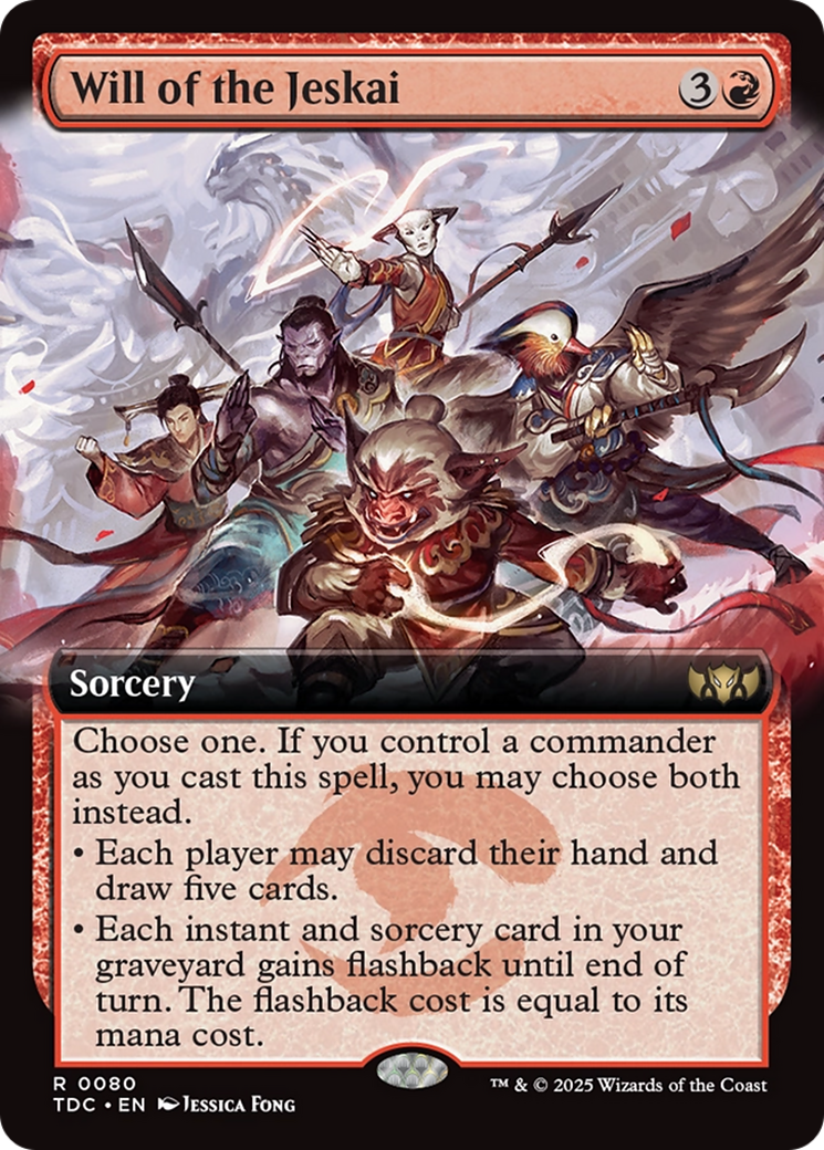 Will of the Jeskai (Extended Art) [Tarkir: Dragonstorm Commander] | Impulse Games and Hobbies