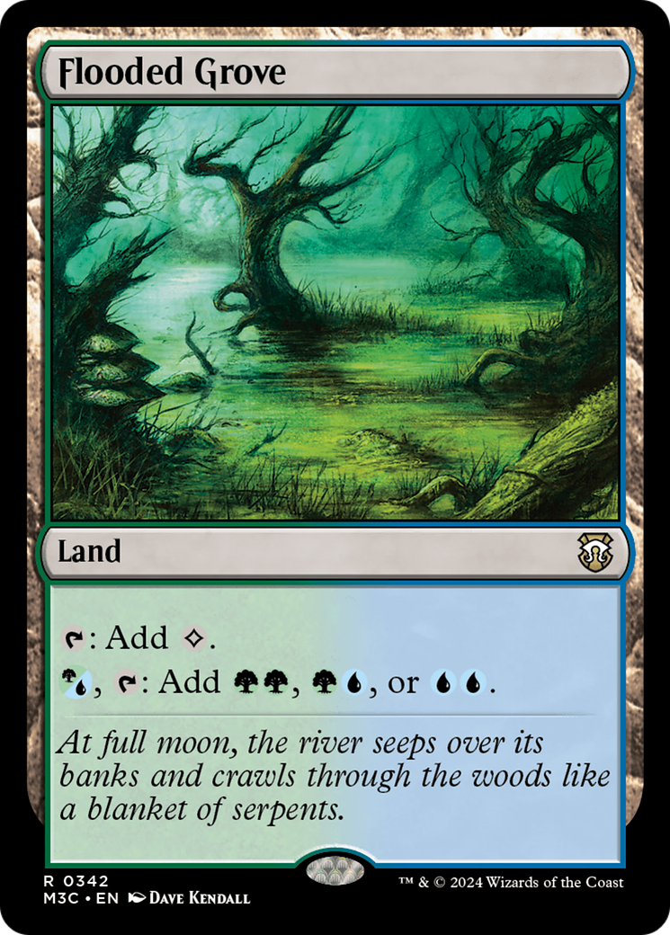 Flooded Grove (Ripple Foil) [Modern Horizons 3 Commander] | Impulse Games and Hobbies