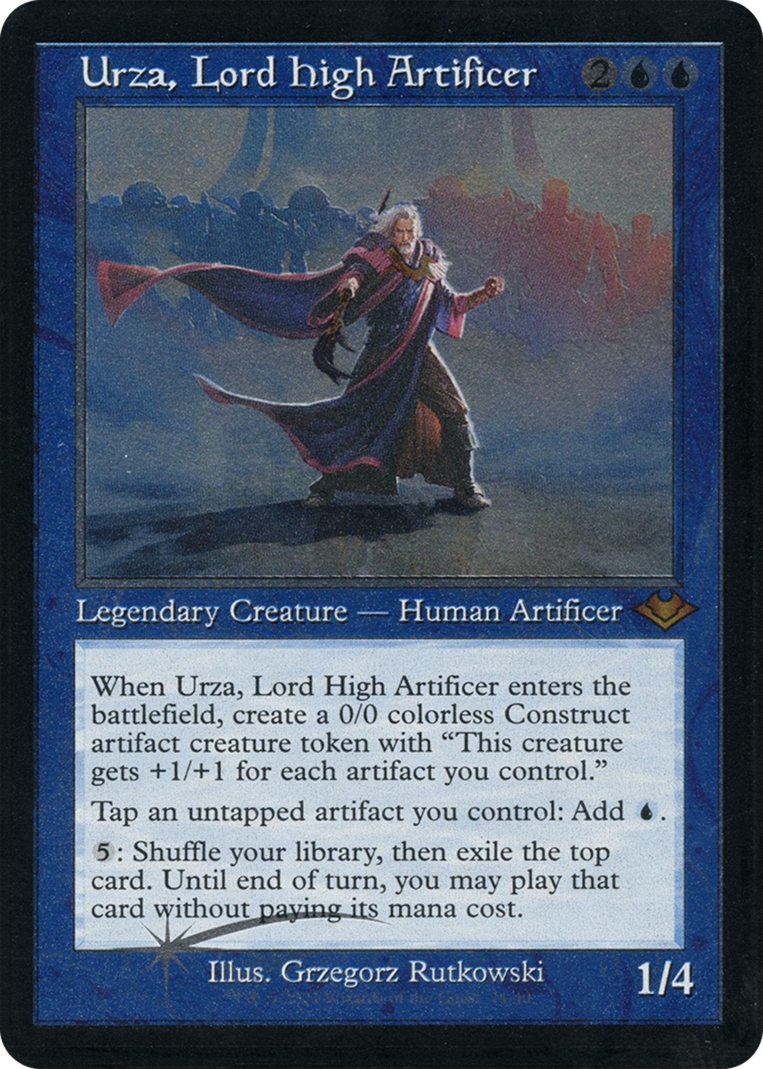 Urza, Lord High Artificer (Retro Foil Etched) [Modern Horizons] | Impulse Games and Hobbies