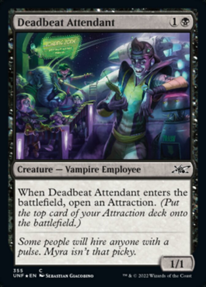 Deadbeat Attendant (Galaxy Foil) [Unfinity] | Impulse Games and Hobbies