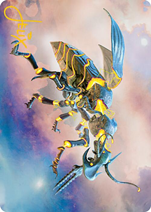 Zabaz, the Glimmerwasp Art Card (Gold-Stamped Signature) [Modern Horizons 2 Art Series] | Impulse Games and Hobbies