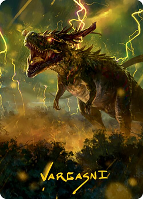 Thrasta, Tempest's Roar Art Card (42) (Gold-Stamped Signature) [Modern Horizons 2 Art Series] | Impulse Games and Hobbies