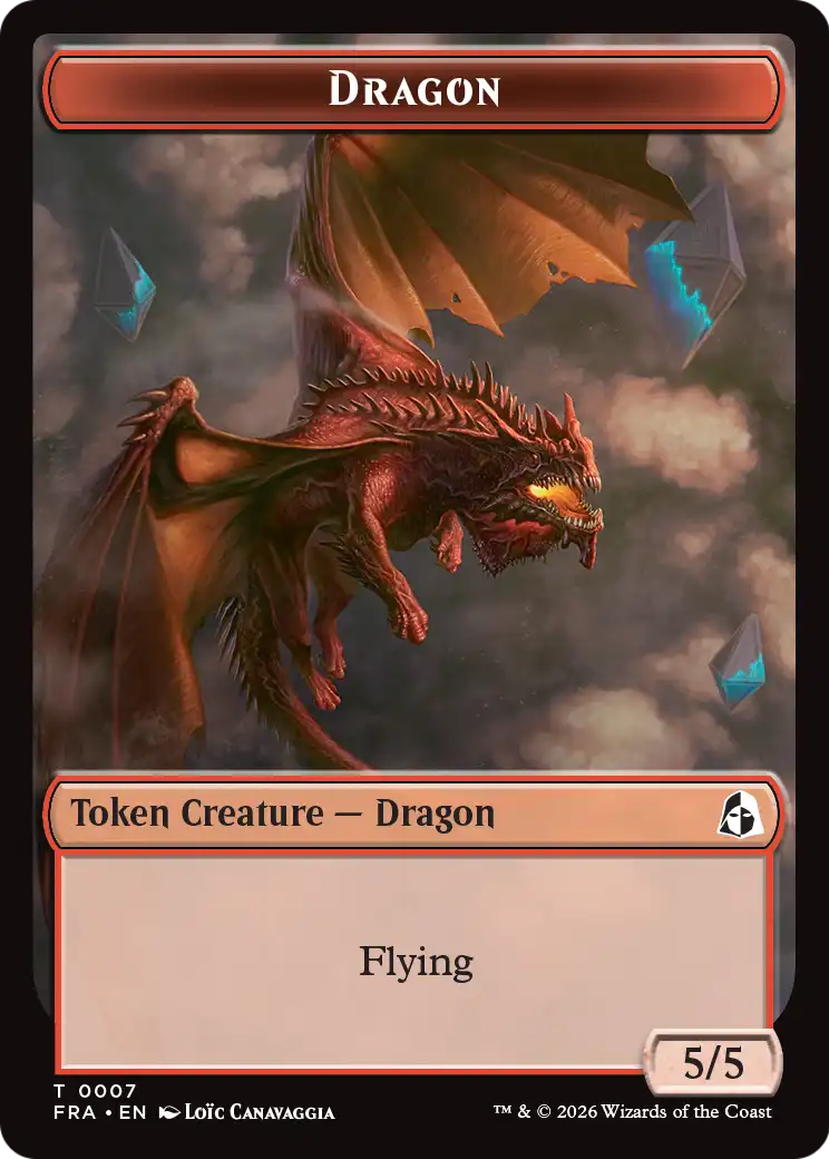 Dragon // Lotus Double-Sided Token [Reality Fracture Tokens] | Impulse Games and Hobbies