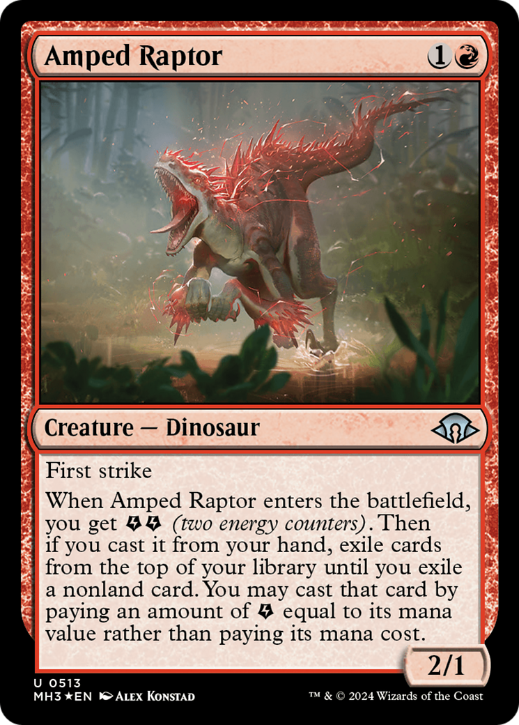 Amped Raptor (Ripple Foil) [Modern Horizons 3] | Impulse Games and Hobbies