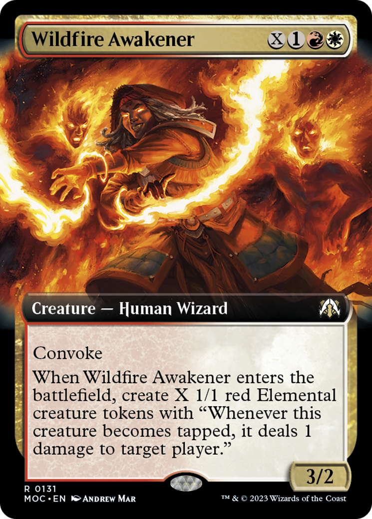 Wildfire Awakener (Extended Art) [March of the Machine Commander] | Impulse Games and Hobbies