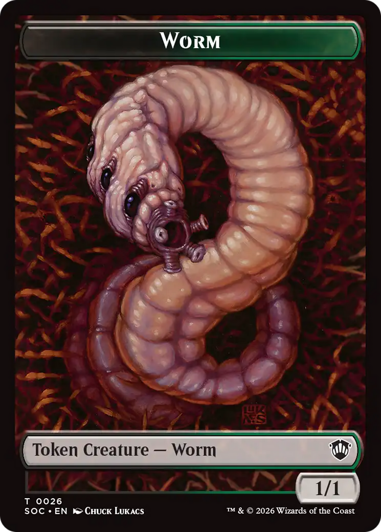 Eldrazi Spawn // Worm Double-Sided Token [Secrets of Strixhaven Commander Tokens] | Impulse Games and Hobbies