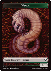 Eldrazi Spawn // Worm Double-Sided Token [Secrets of Strixhaven Commander Tokens] | Impulse Games and Hobbies