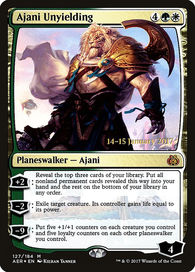 Ajani Unyielding [Aether Revolt Prerelease Promos] | Impulse Games and Hobbies