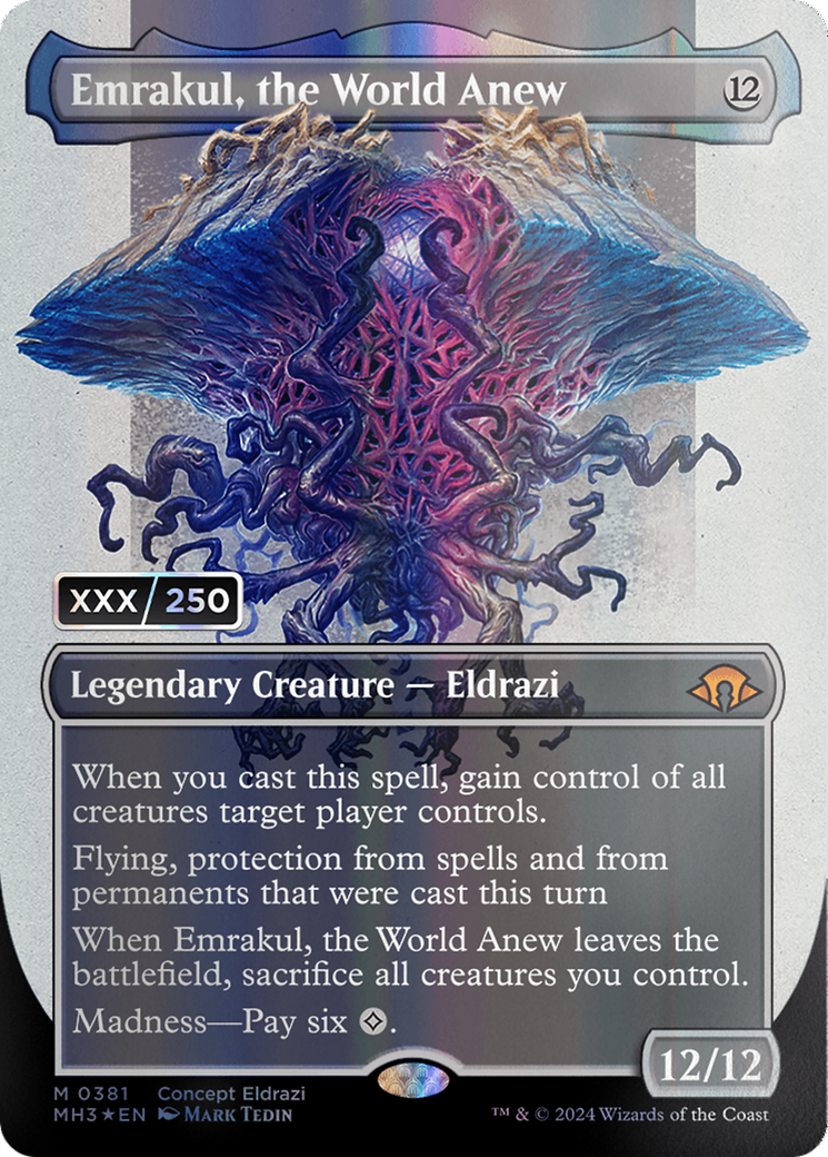 Emrakul, the World Anew (Borderless) (Serial Numbered) [Modern Horizons 3] | Impulse Games and Hobbies