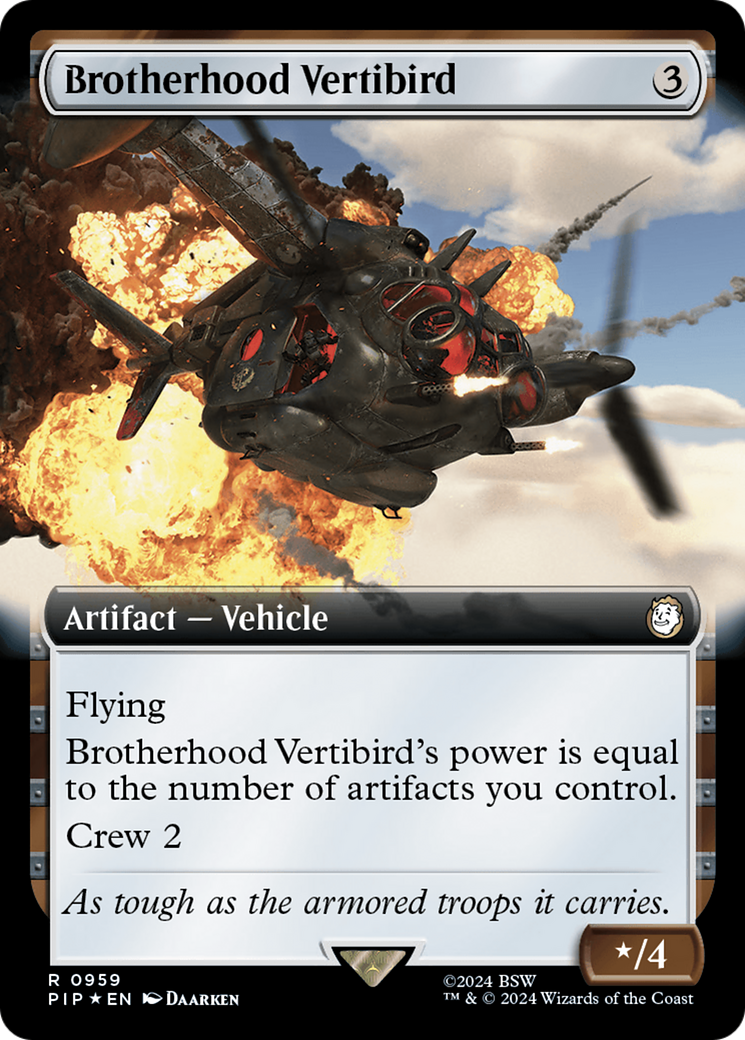 Brotherhood Vertibird (Extended Art) (Surge Foil) [Fallout] | Impulse Games and Hobbies