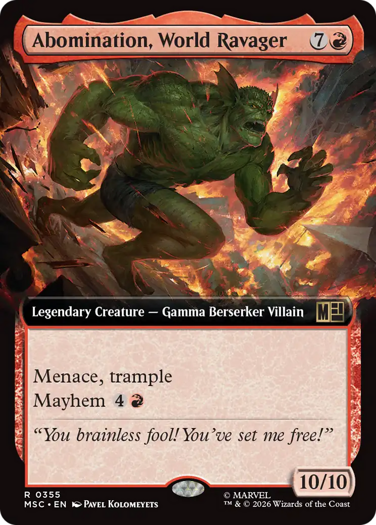 Abomination, World Ravager (Extended Art) [Marvel Super Heroes Commander] | Impulse Games and Hobbies