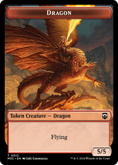 Shapeshifter (0008) (Ripple Foil) // Dragon Double-Sided Token [Modern Horizons 3 Commander Tokens] | Impulse Games and Hobbies