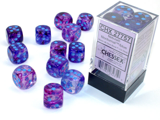 CHESSEX 12D6 Nebula Nocturnal/Blue Luminary | Impulse Games and Hobbies