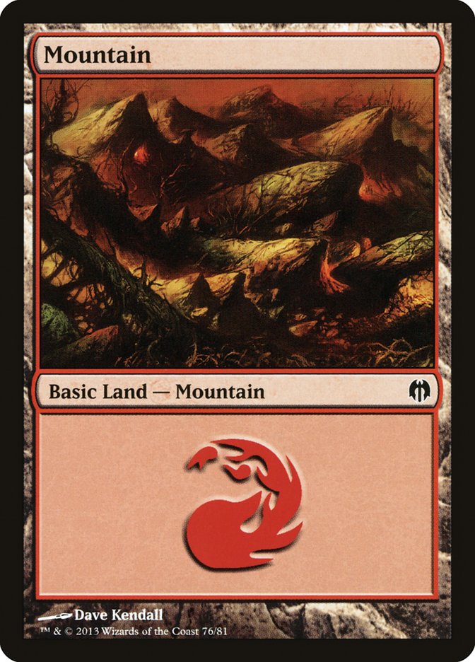 Mountain (76) [Duel Decks: Heroes vs. Monsters] | Impulse Games and Hobbies