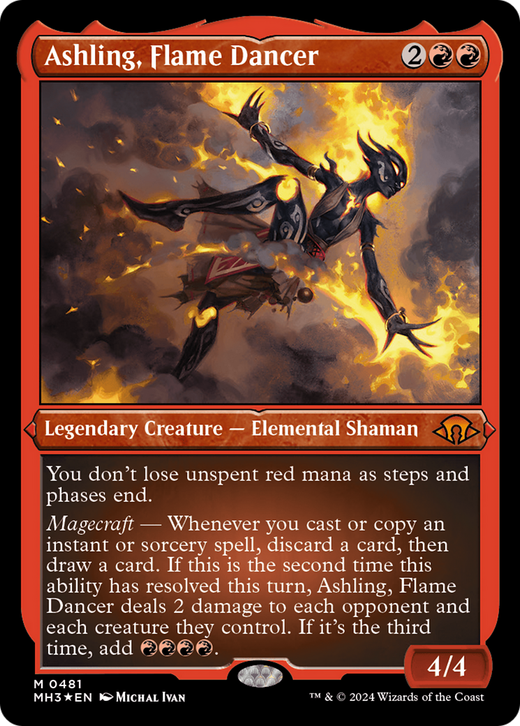 Ashling, Flame Dancer (Foil Etched) [Modern Horizons 3] | Impulse Games and Hobbies