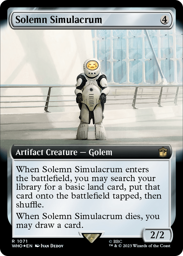 Solemn Simulacrum (Extended Art) (Surge Foil) [Doctor Who] | Impulse Games and Hobbies