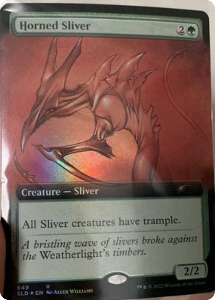 Horned Sliver (Extended Art) [Secret Lair Drop Promos] | Impulse Games and Hobbies