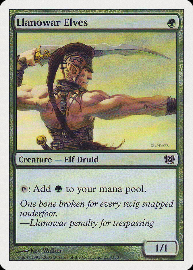 Llanowar Elves (9th Edition) [Oversize Cards] | Impulse Games and Hobbies