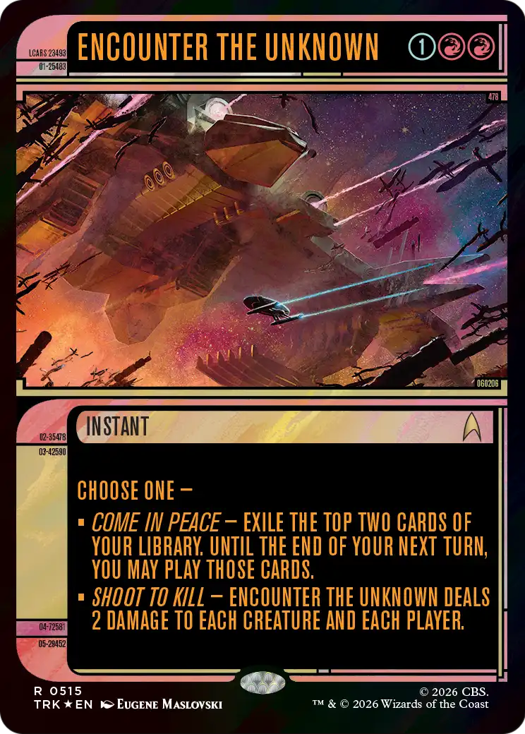 Encounter the Unknown (Showcase) (Surge Foil) [Star Trek] | Impulse Games and Hobbies