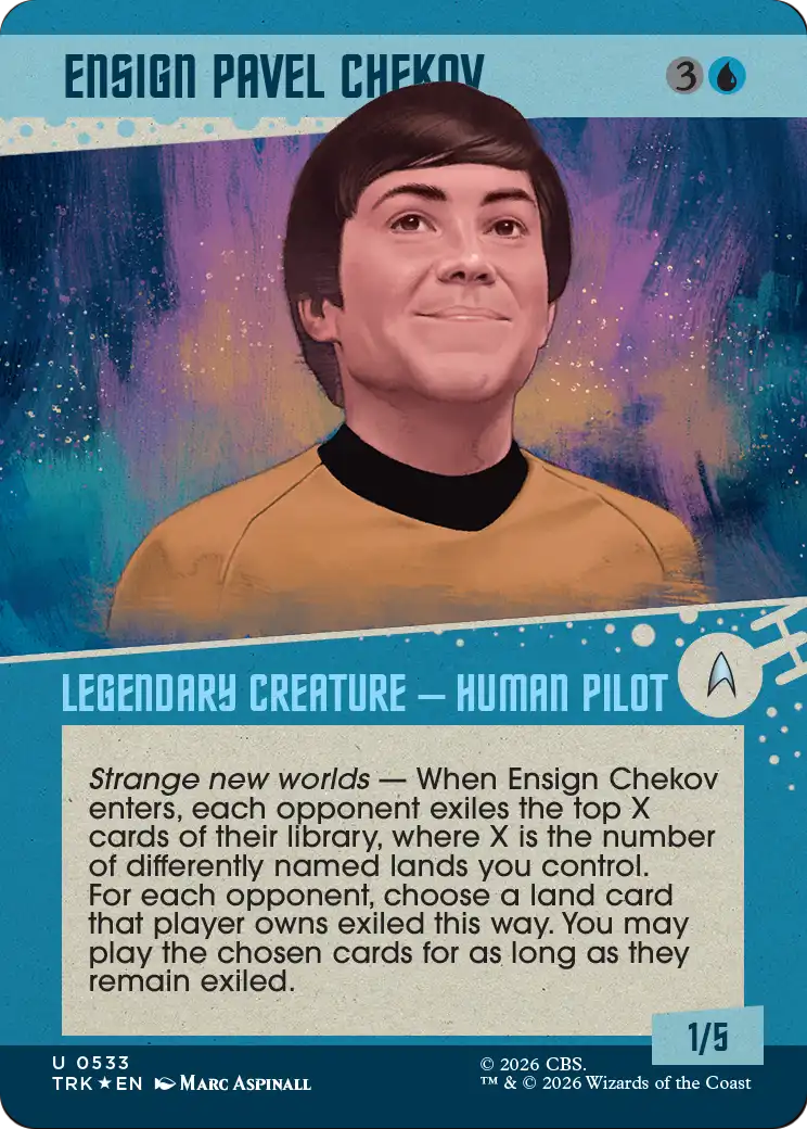 Ensign Pavel Chekov (Showcase) (Surge Foil) [Star Trek] | Impulse Games and Hobbies