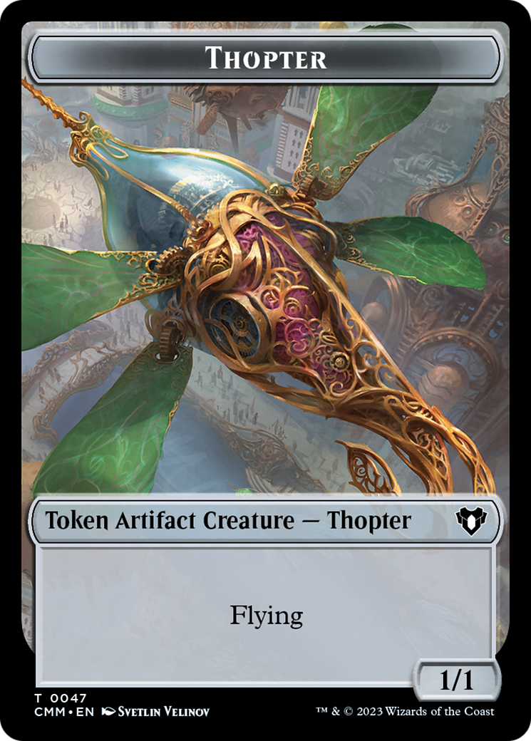 Thopter // Dragon (0020) Double-Sided Token [Commander Masters Tokens] | Impulse Games and Hobbies