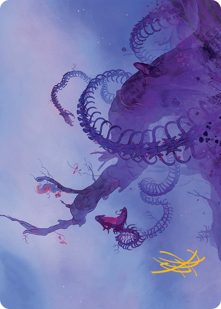 Coiling Rebirth Art Card (Gold-Stamped Signature) [Bloomburrow Art Series] | Impulse Games and Hobbies