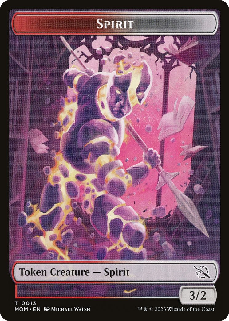 Monk // Spirit (13) Double-Sided Token [March of the Machine Tokens] | Impulse Games and Hobbies