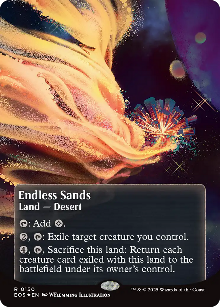 Endless Sands (0150) (Borderless) (Galaxy Foil) [Edge of Eternities: Stellar Sights] | Impulse Games and Hobbies