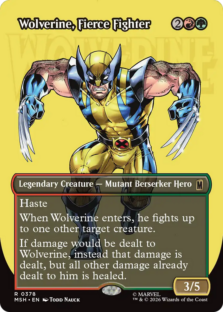 Wolverine, Fierce Fighter (Borderless) [Marvel Super Heroes] | Impulse Games and Hobbies