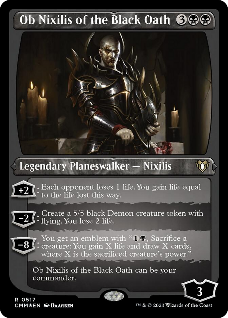 Ob Nixilis of the Black Oath (Foil Etched) [Commander Masters] | Impulse Games and Hobbies