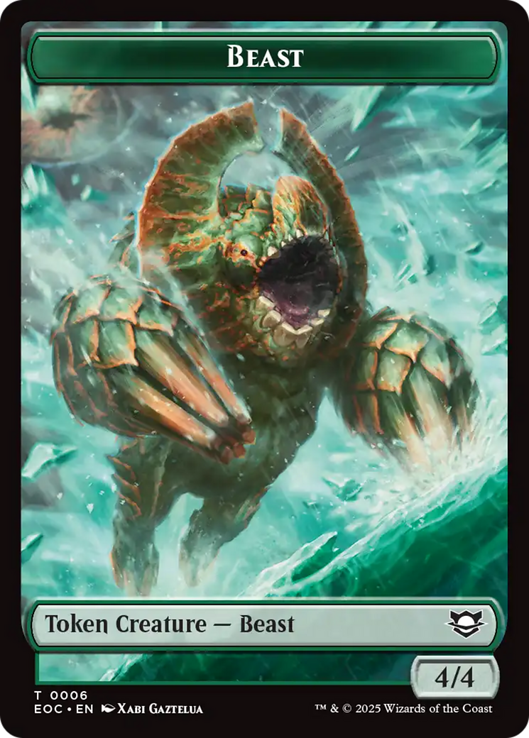 Beast (0006) // Elemental (0008) Double-Sided Token [Edge of Eternities Commander Tokens] | Impulse Games and Hobbies