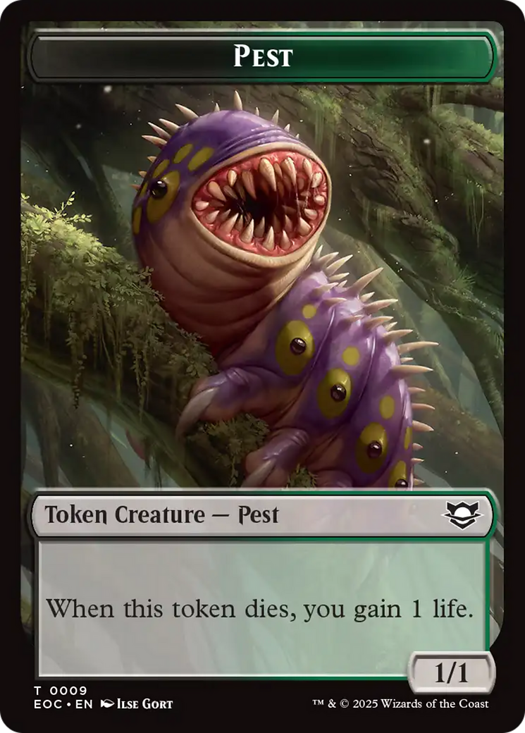 Beast (0006) // Pest Double-Sided Token [Edge of Eternities Commander Tokens] | Impulse Games and Hobbies