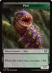 Beast (0006) // Pest Double-Sided Token [Edge of Eternities Commander Tokens] | Impulse Games and Hobbies